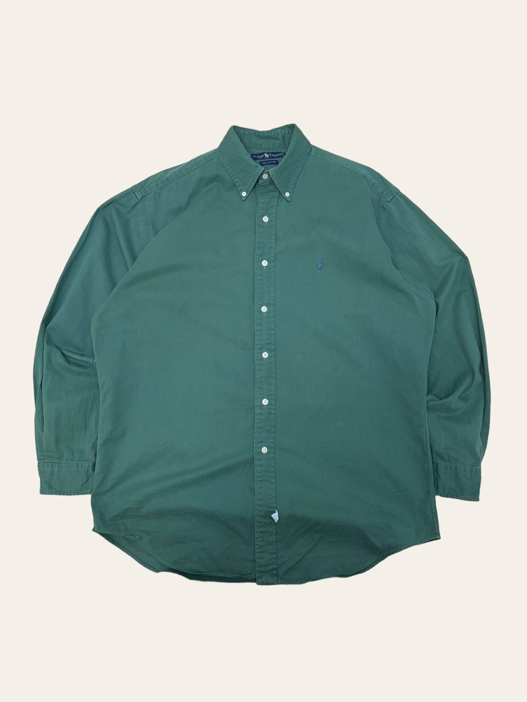 (From USA)Polo ralph lauren green color solid shirt 105