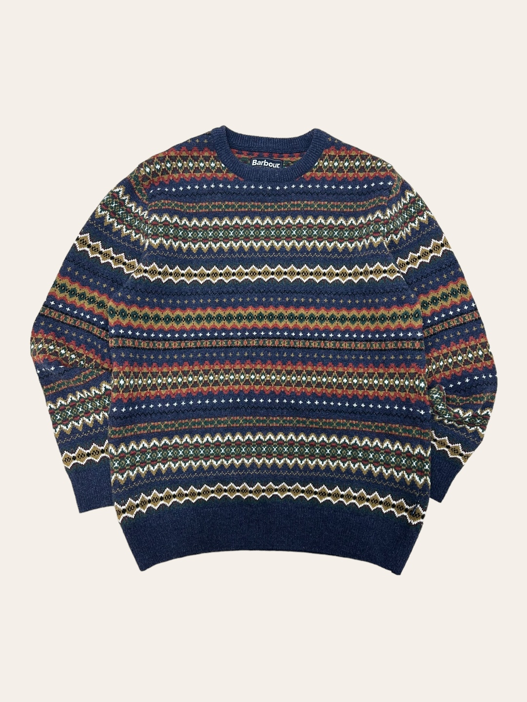 Barbour wool fair isle sweater L