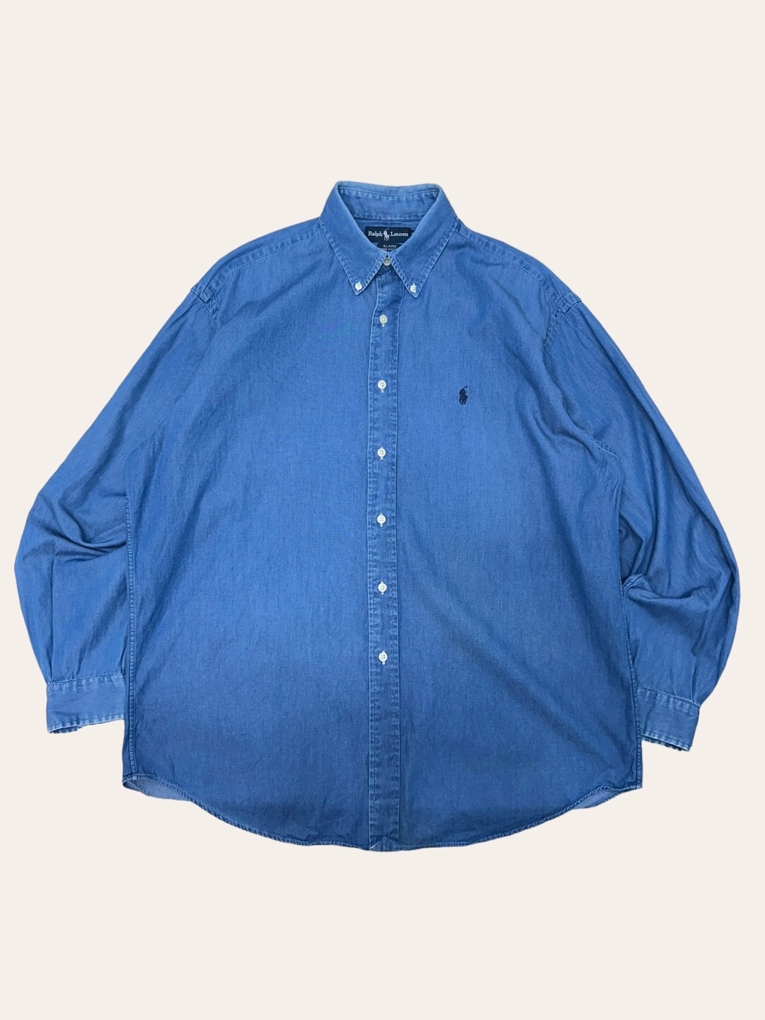 (From USA)Polo ralph lauren denim chambray shirt L