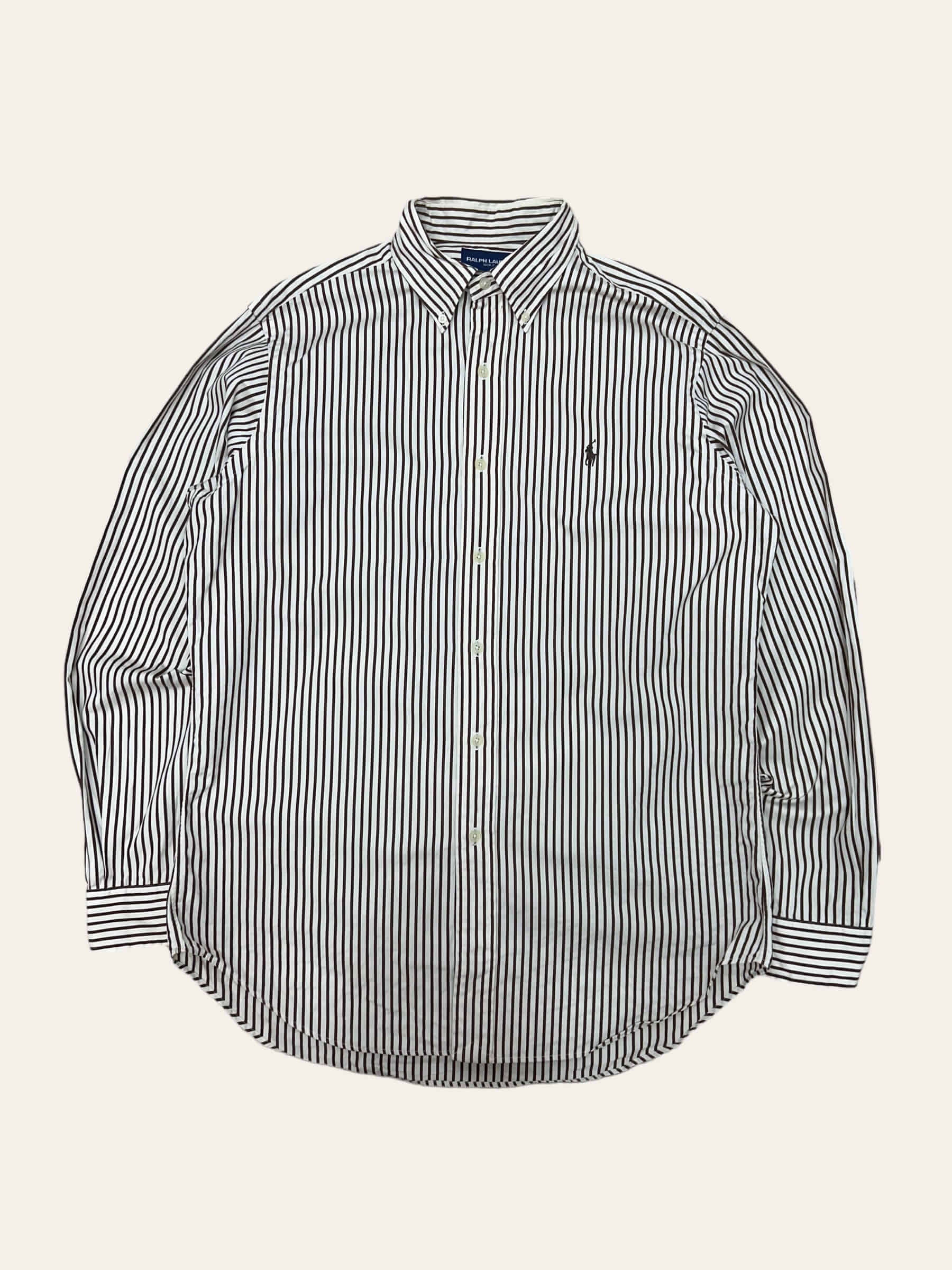 (From USA)Polo ralph lauren golf brown stripe shirt M