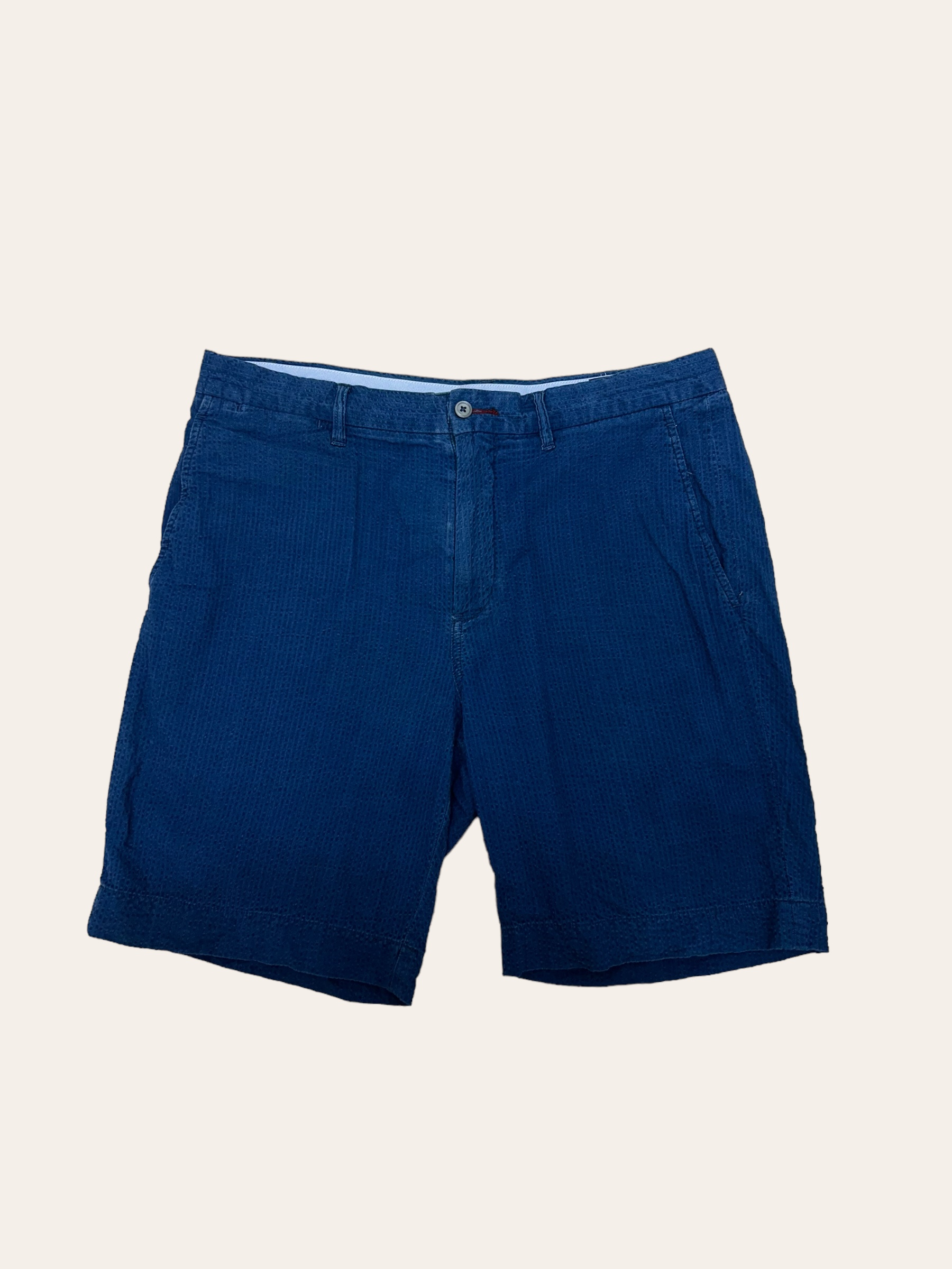 Polo ralph lauren indigo blue seersucker shorts 33