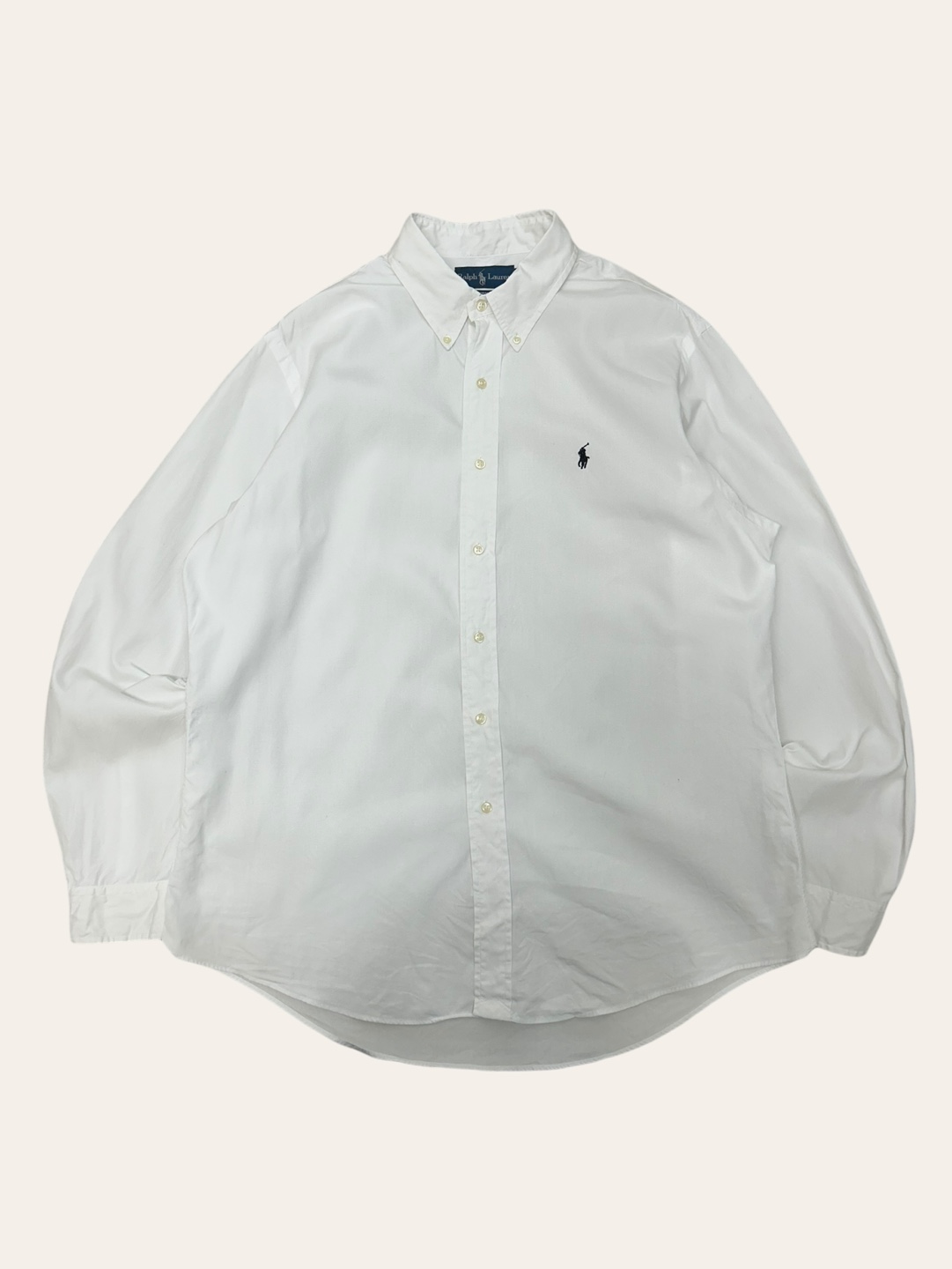 (From USA)Polo ralph lauren white poplin shirt XL