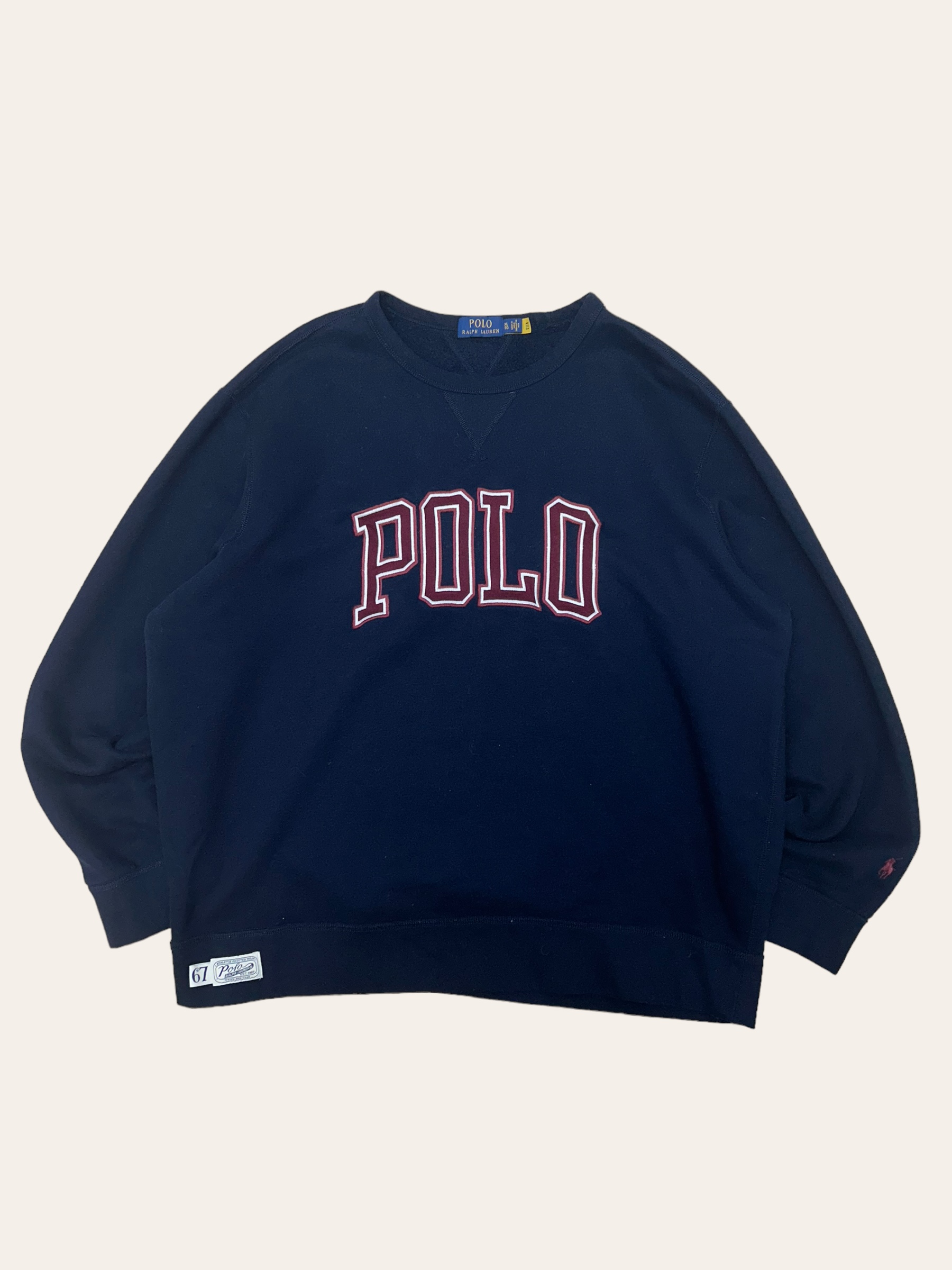 Polo ralph lauren navy spell out sweatshirt XL