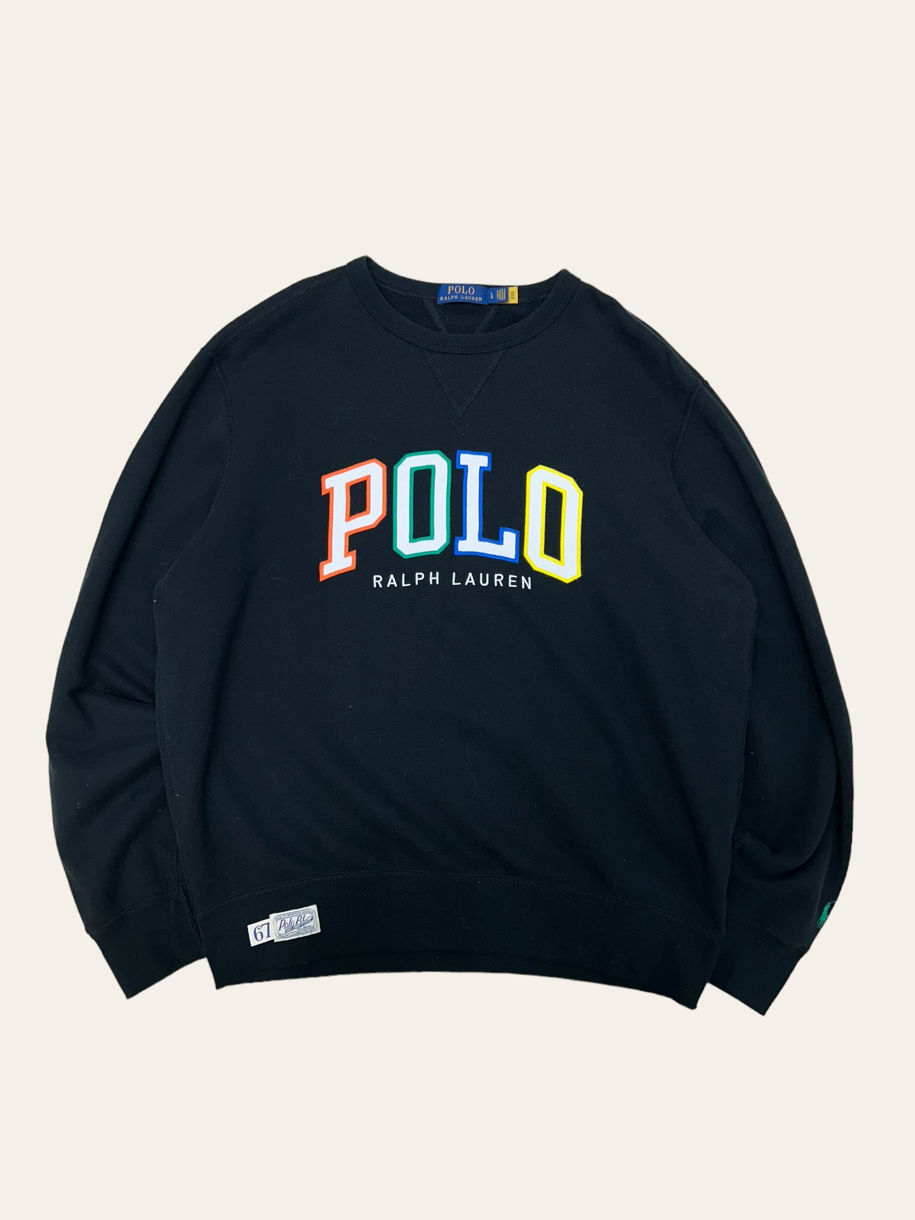 Polo ralph lauren multicolor spell out sweatshirt L