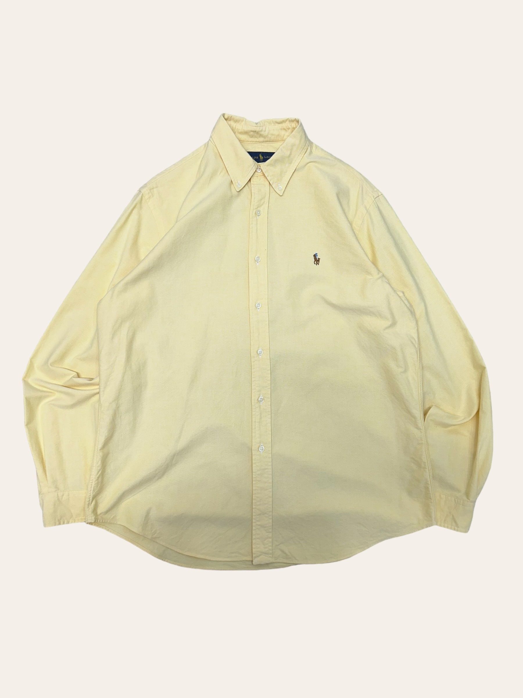 (From USA)Polo ralph lauren yellow oxford shirt L