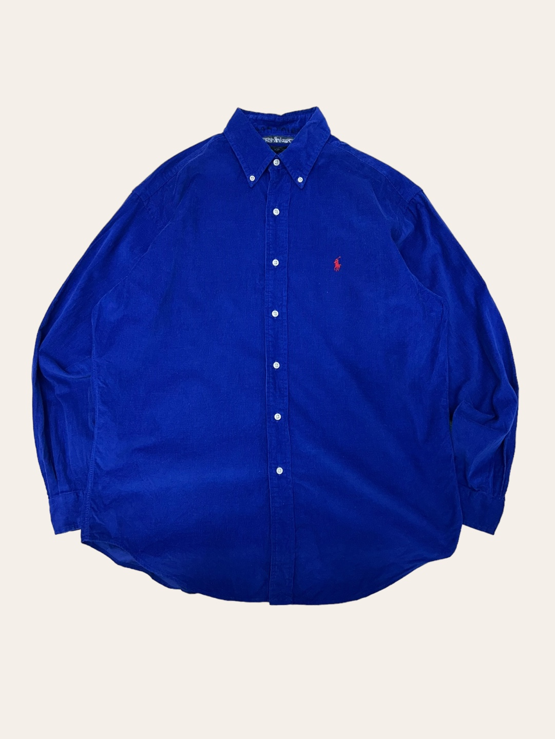 (From USA)Polo ralph lauren deep blue corduroy shirt M