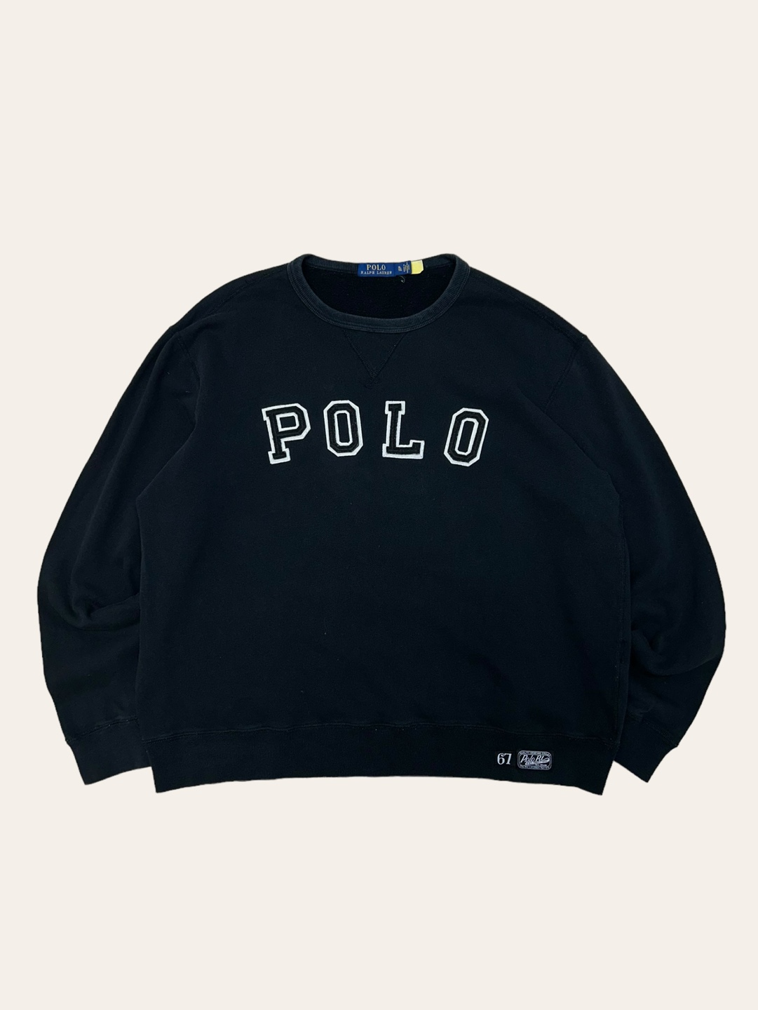 Polo ralph lauren black spell out sweatshirt XL