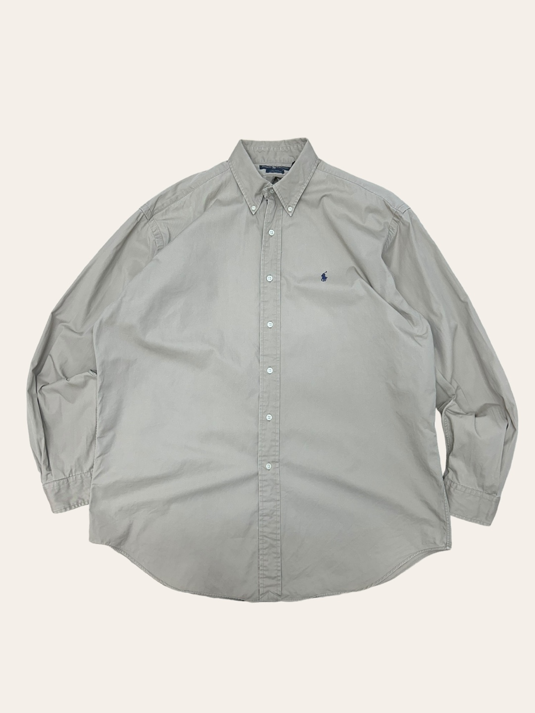 (From USA)Polo ralph lauren beige solid shirt L