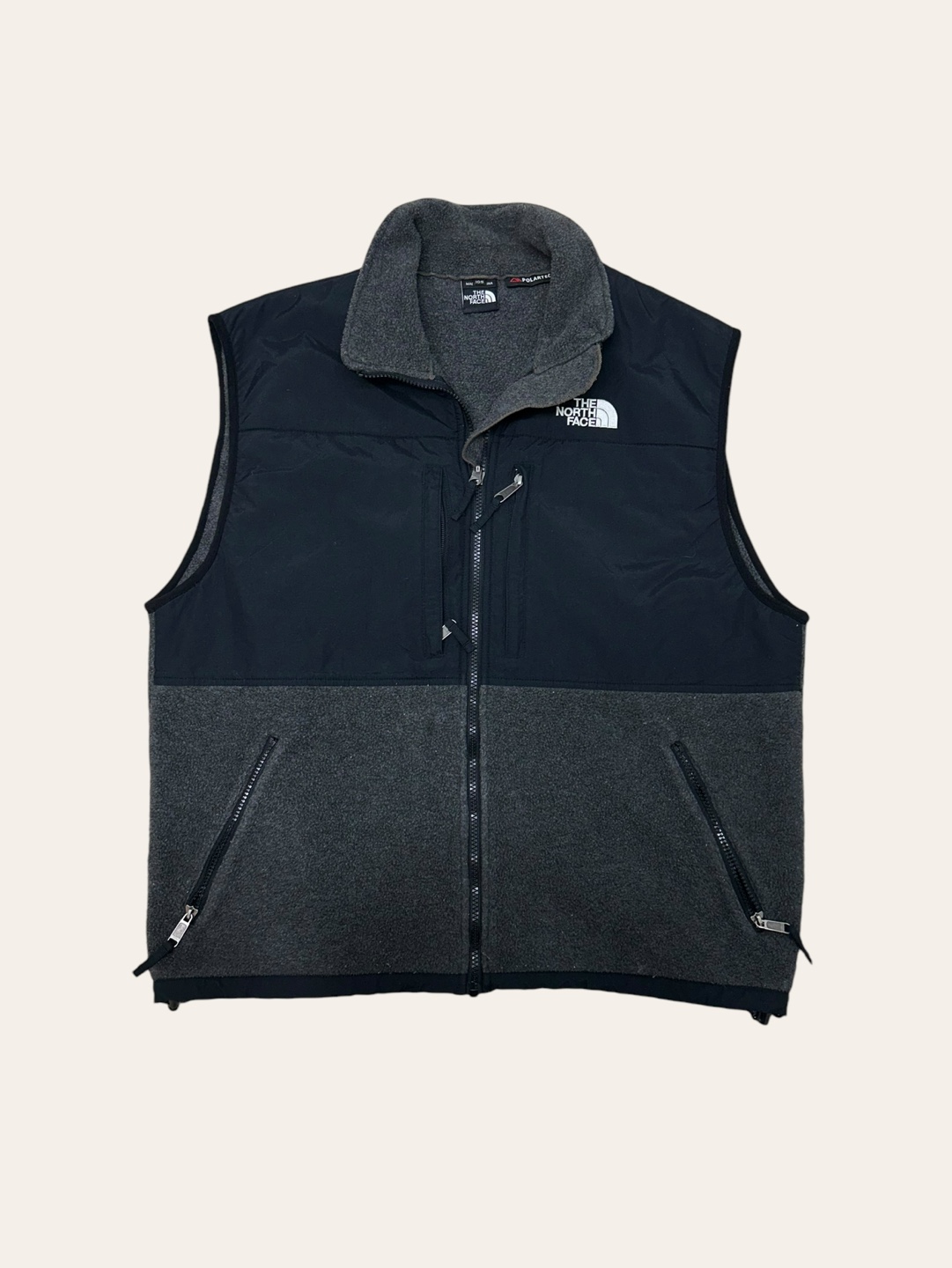 TNF 90&#039;s dark gray denali fleece vest 105(XL)