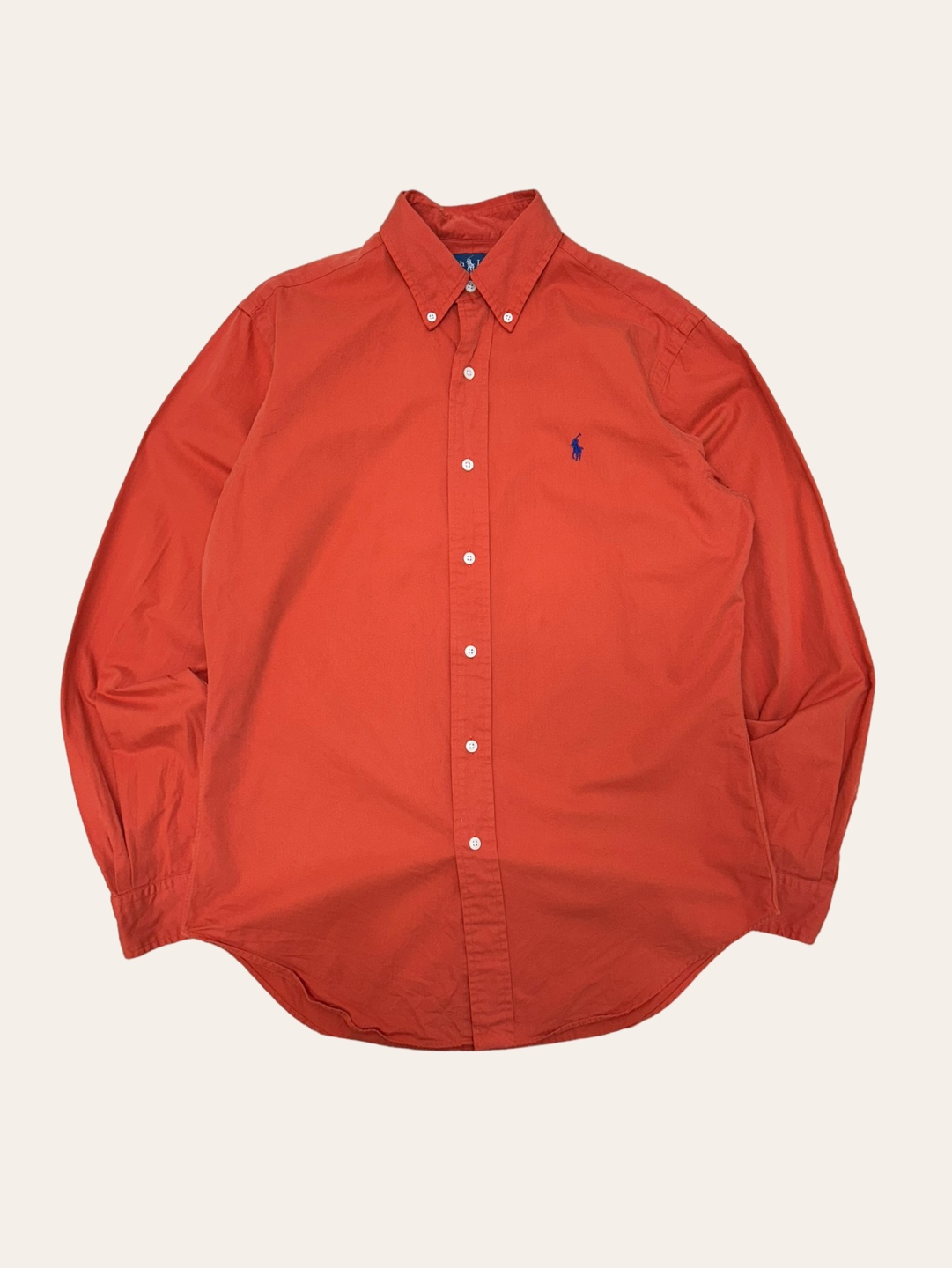 (From USA)Polo ralph lauren orange solid shirt S