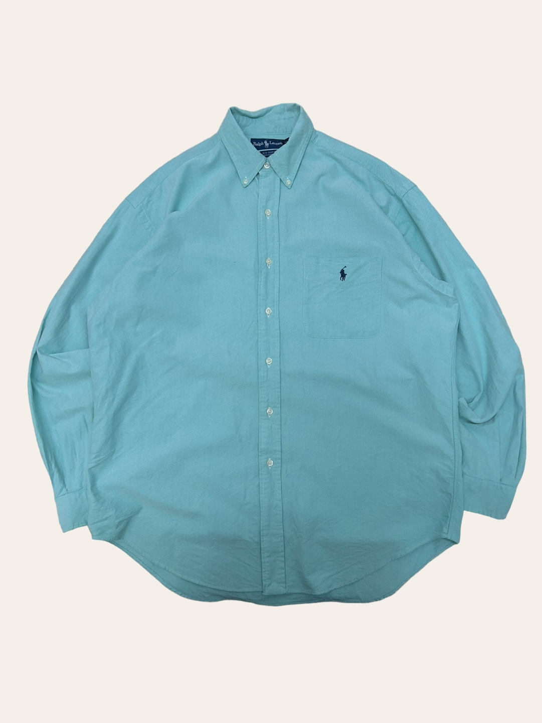 (From USA)Polo ralph lauren emerald color oxford BIG shirt M