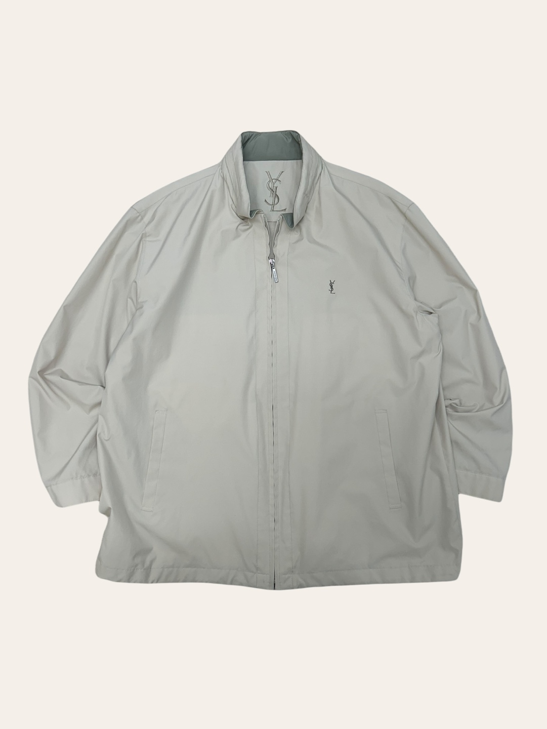 YSL beige lightweight polyester blouson jacket 110