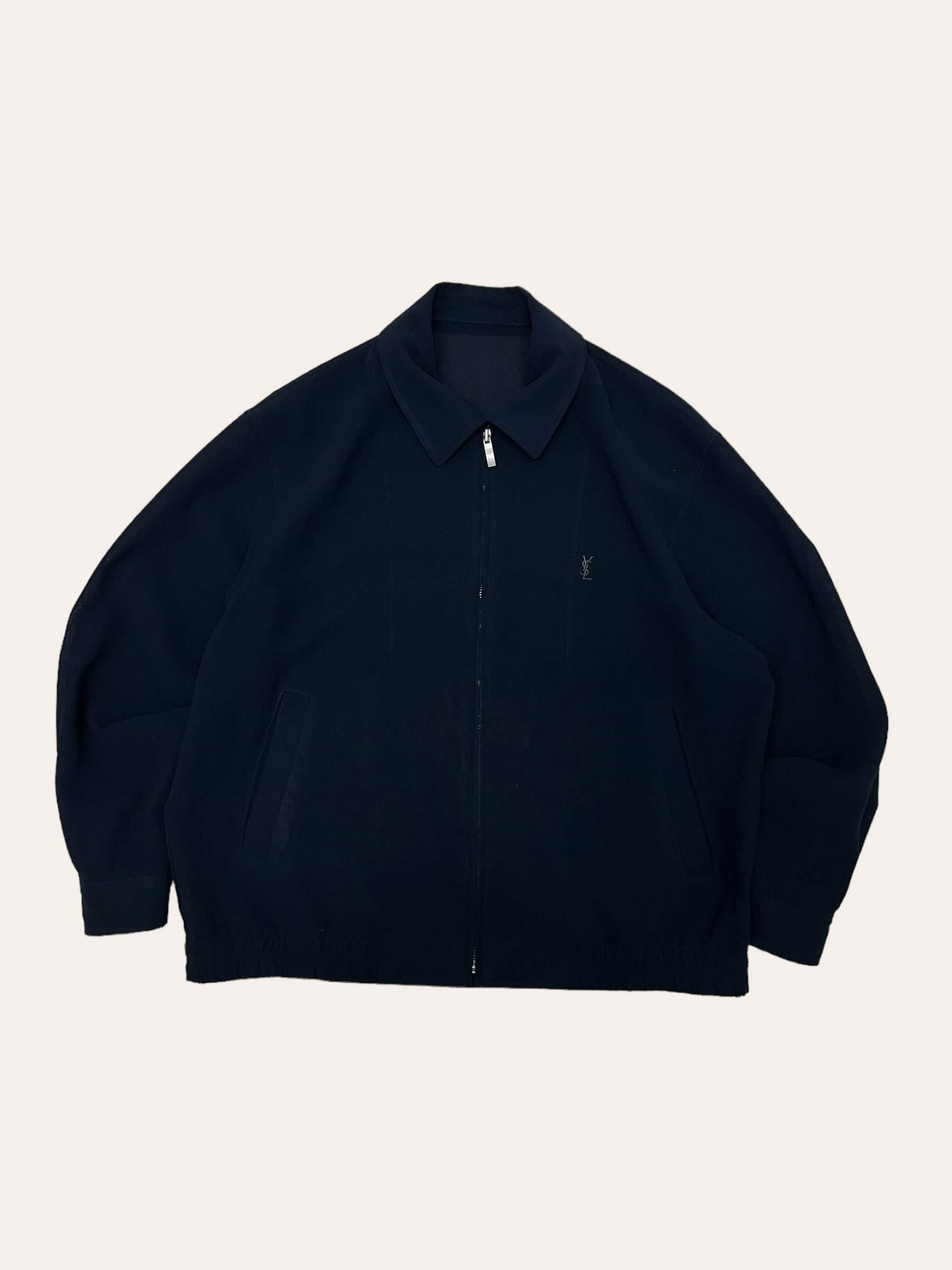 YSL navy lightweight blouson jacket 100
