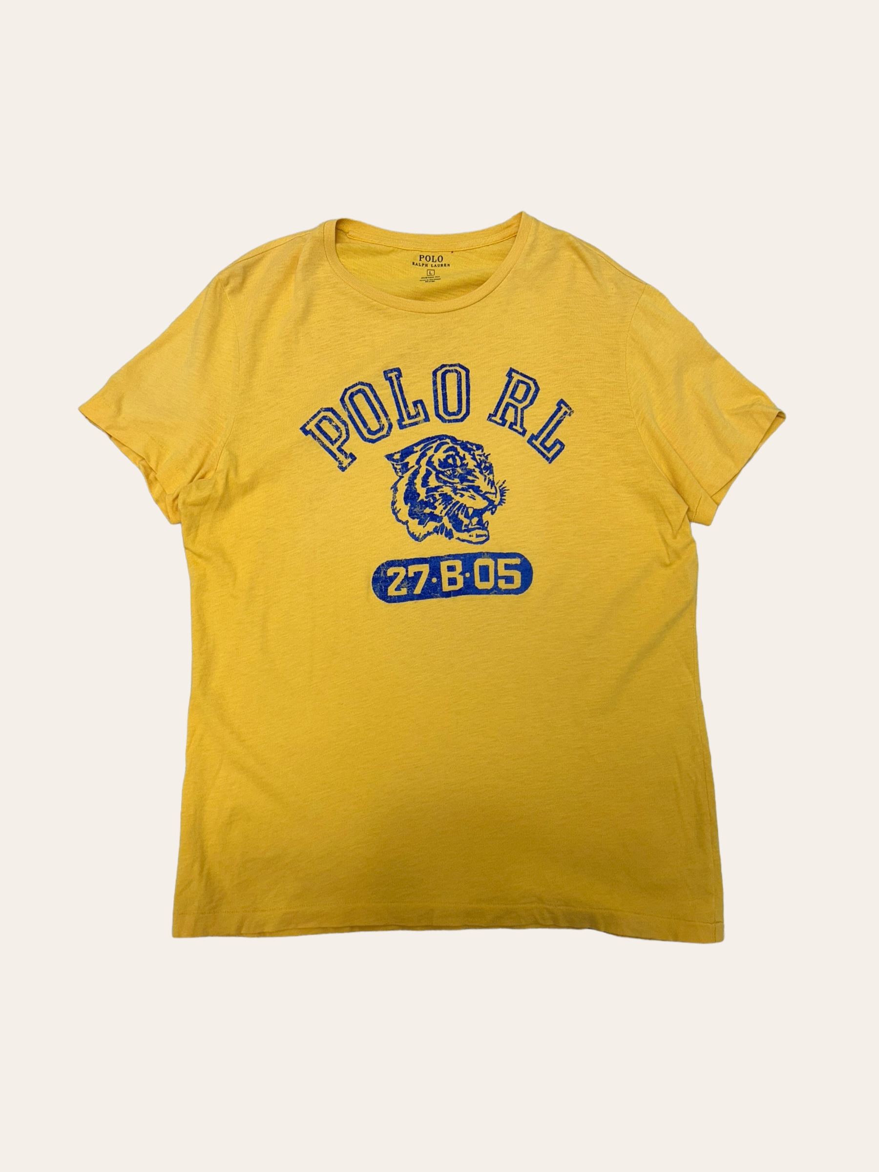 Polo ralph lauren yellow tiger printing T-shirt L