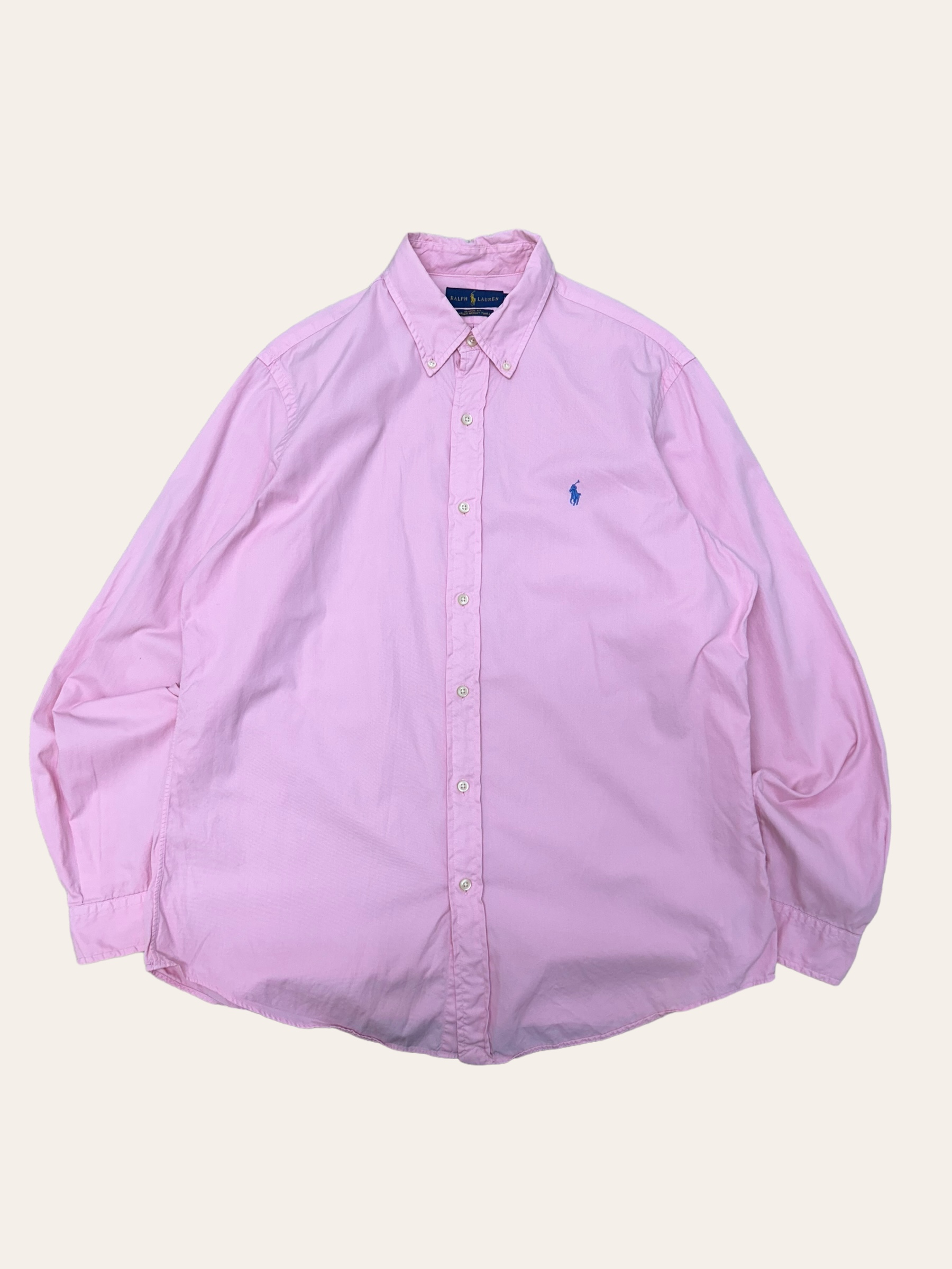 Polo ralph lauren pink poplin shirt L