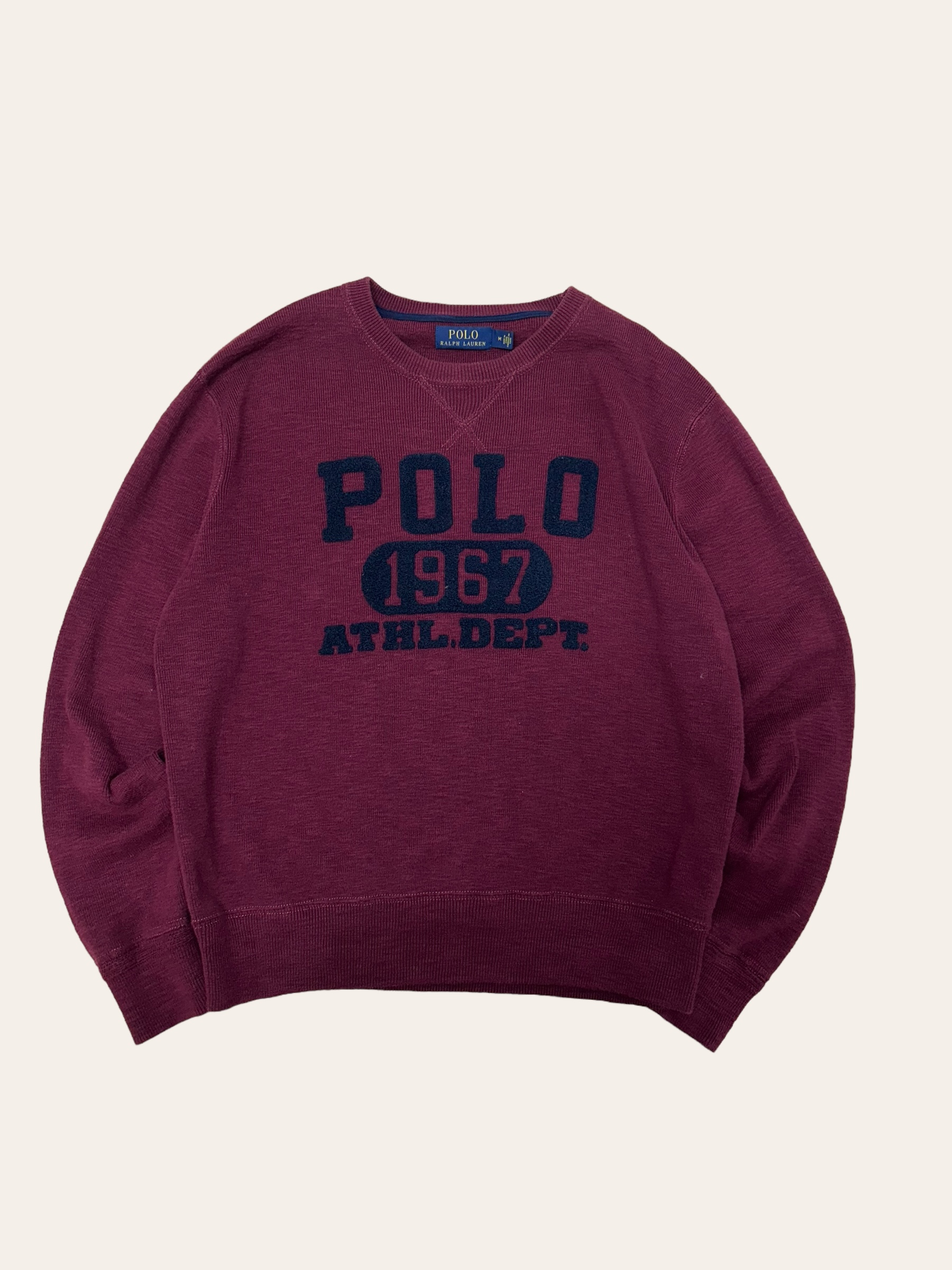 Polo ralph lauren burgundy logo sweatshirt M