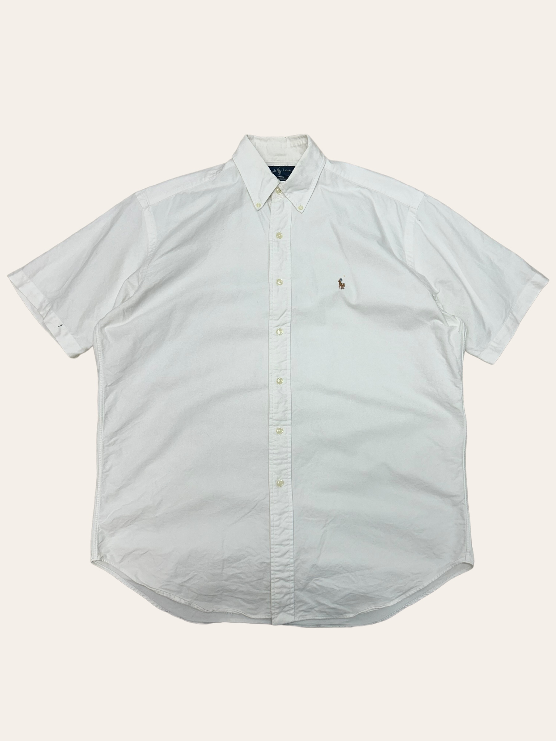 Polo ralph lauren white short sleeve oxford shirt M