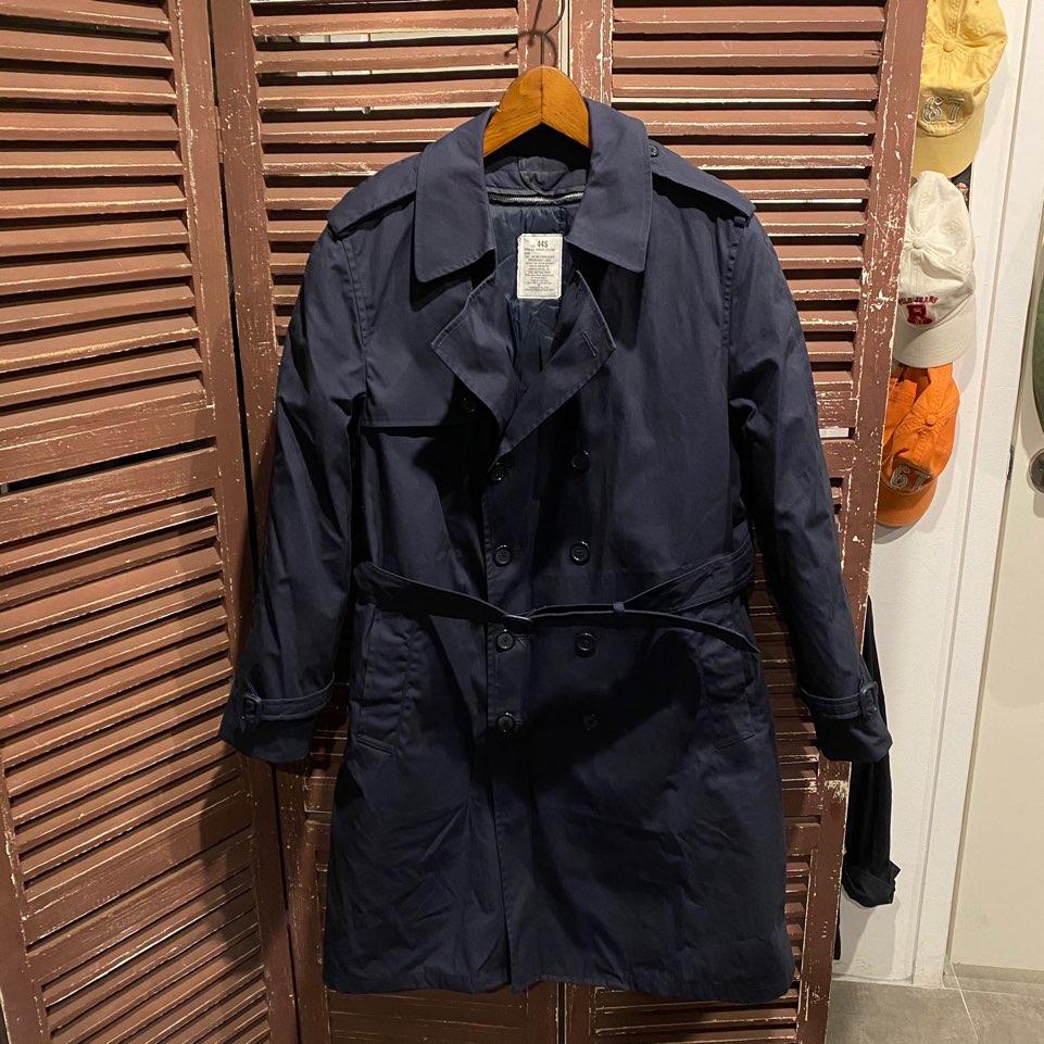 DSCP navy all weather double trench coat 44S