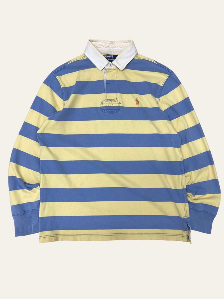 Polo ralph lauren multicolor stripe rugby shirt L
